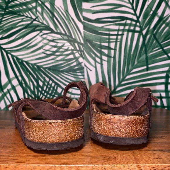 Birkenstock Odessa Buckled Brown Leather Sandals Women’s 6 - Picture 4 of 8